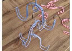 Вішалка металева в силіконі для тапочок, шльопанців, в`єтнамок  №2 (блакитна)